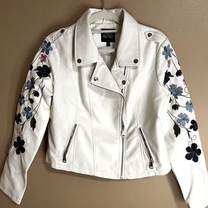 Urban Retro Faux White Leather Jacket!